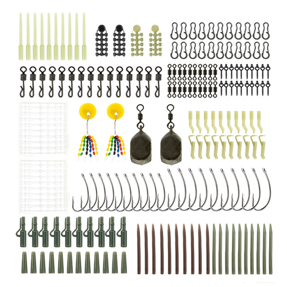 Description Picture 6 of item217Pcs Carp Fishing Accessories Clip Quick Change Snap Swivel Tail Sleeves Carp Fishing Accessories Set for Carp Fishing Rig