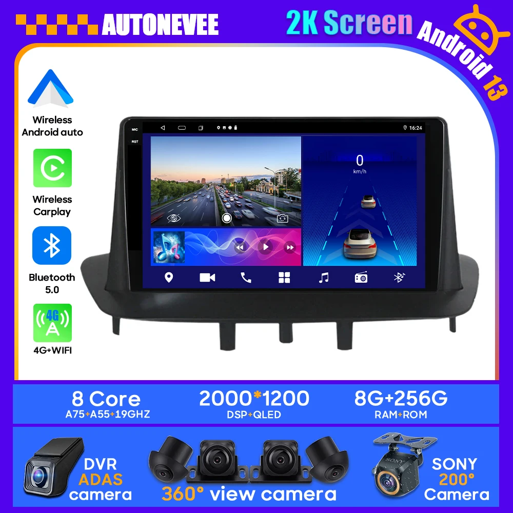 

Android 13 For Renault Megane 3 Fluence Samsung SM3 2008 - 2014 Car Head Unit Stereo Radio Multimedia Video Player GPS Carplay