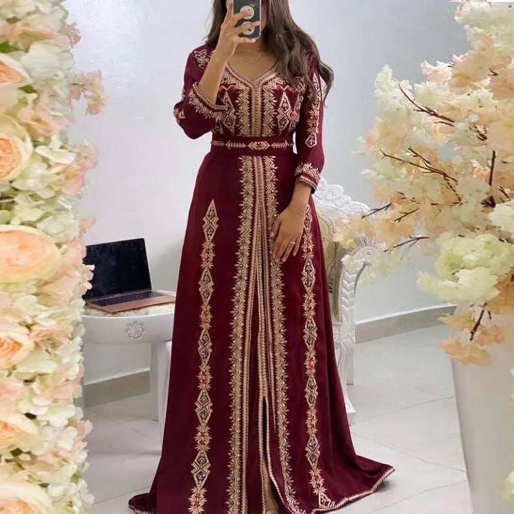 

2024 Fashion Muslim Dress Turkey Abaya Dubai Islam Kaftan Moroccan Caftan Maldivian Prayer Luxury Women Party Prom Long Dresses