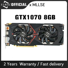 51RISC GTX1070 8G Gaming Video Card 256-bit DDR5 Graphics Card 1506MHz Core Frequency and 8000MHz Memory Frequency 1920 CUDA Pro