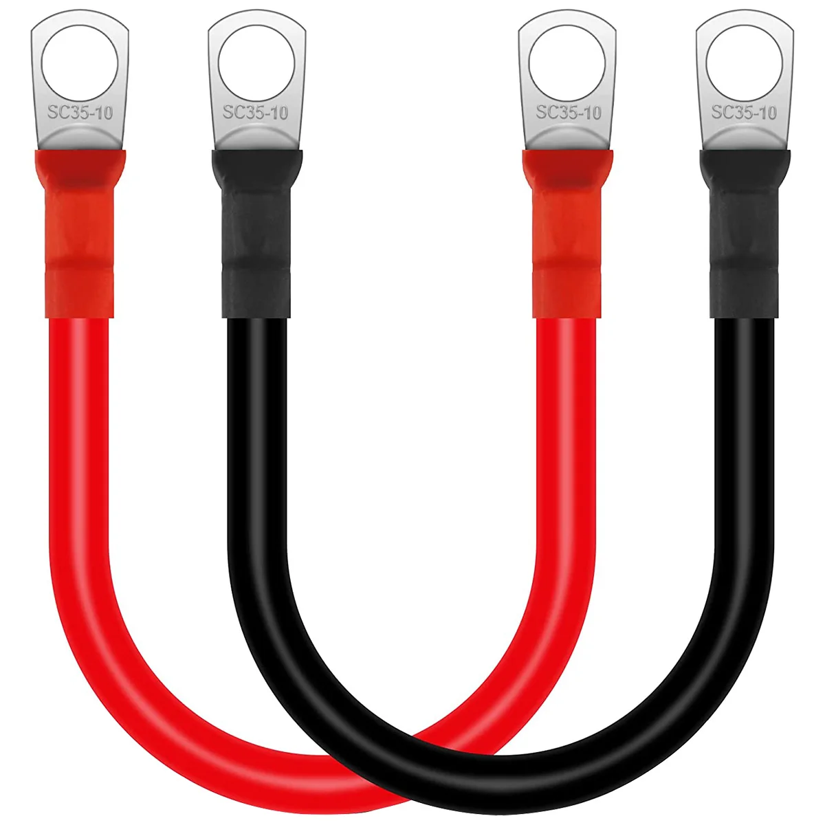 Enhanced Soft Silicone 2AWG Battery Cable Set - Waterproof & Flexible Tin-Plated Copper Connection Wire