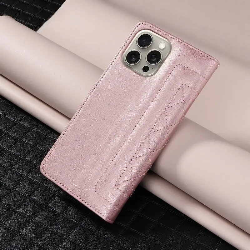 Coque de téléphone pour iPhone 16 15 14 13 12 11 Pro Max XR X XS Max 7 8 6 6S Plus Coque en cuir à rabat Portefeuille de luxe_voghion.com