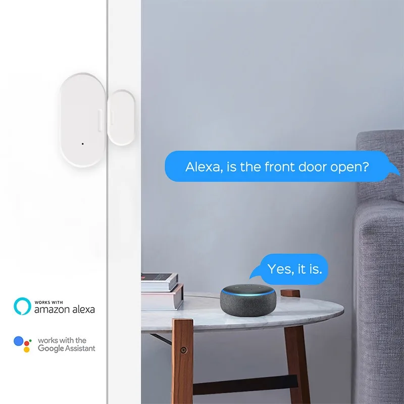 Tuya Zigbee 3.0 Smart Door Sensor Door Open Closed Detectors Security Protection Smart Life APP Control Via Alexa Google Home