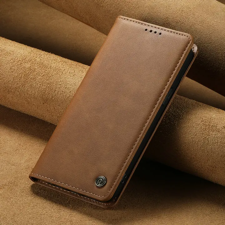 Premium RFID Leather Wallet Book Flip Case with Magnetic Closure