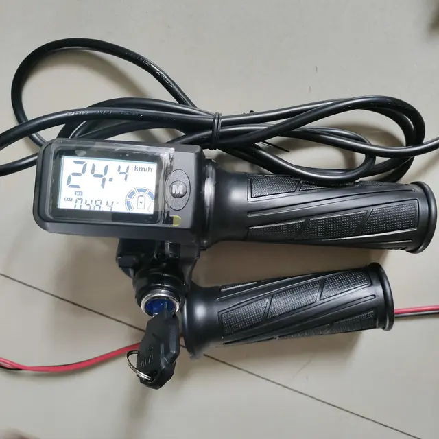 Electric Scooter Throttle Grip, 805 Buttons LCD Display Throttle...