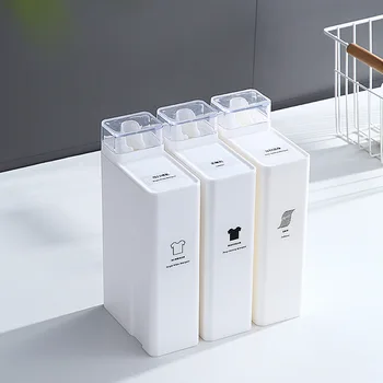 세척 분말 섬유 유연제 용기, 욕실 샴푸 샤워 젤 리필 교체 보관 병, 1000ml 병