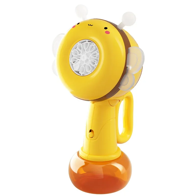 Automatic Bubble Machine Cute Bee Pompero Electric Soap Bubble Maker Cartoon Bumble Bee Bubble Blower Outdoor Toy for Kids