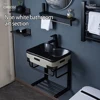 Ceramic Vessel Sink Wall Mounted Porcelain Sink With Stainless Steel Stand Bathroom Balcony Wall Hang Washing Basin With Support 1