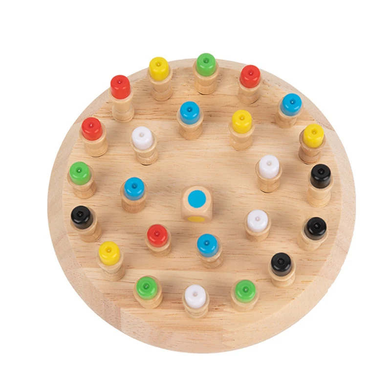 Kids Wooden Memory Match Stick Chess Game Fun Block Board Game Educational Color Cognitive Ability Toy For Children 5