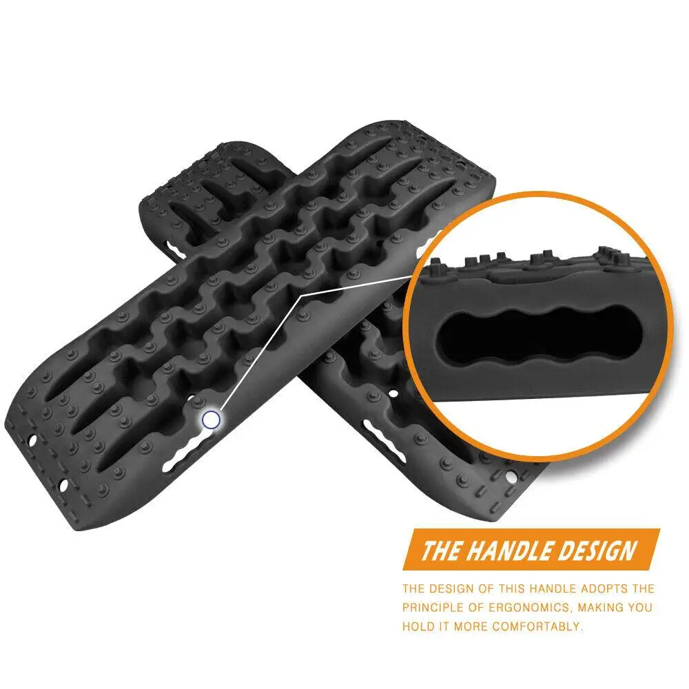 X-BULL Recovery tracks Sand Trucks Offroad With 4PCS Mounting Pins 4WDGen 2.0-Black