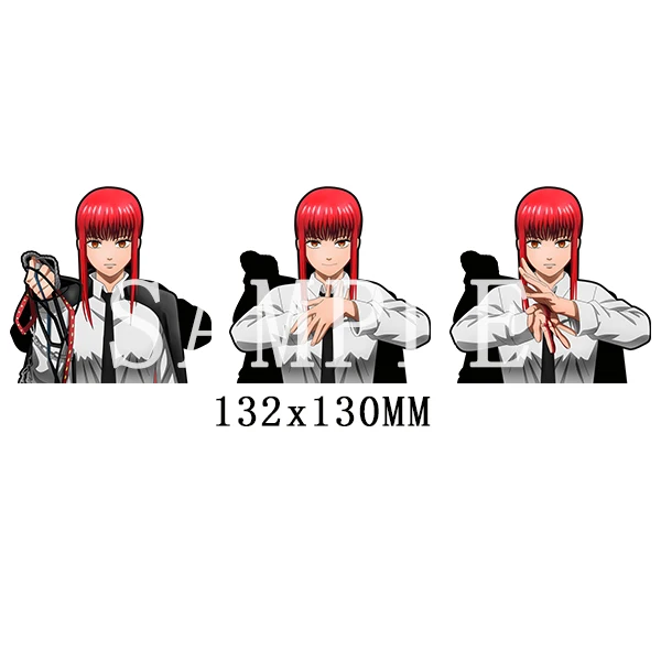 Makima Anime Chainsaw Man Motion Refrigerator Stickers Waterproof Decal Car Sticker Laptop Suitcase Sticker Gift Home Decor
