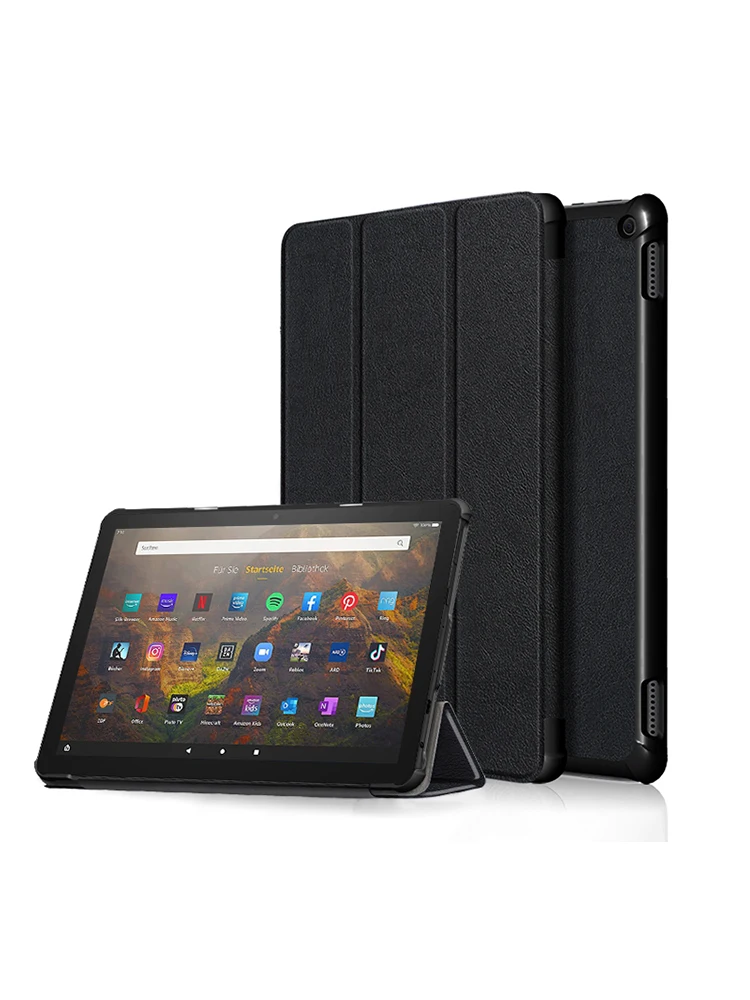 Premium Smart Case for 10.1'' Tablet - PU Leather Tri-fold Stand Cover