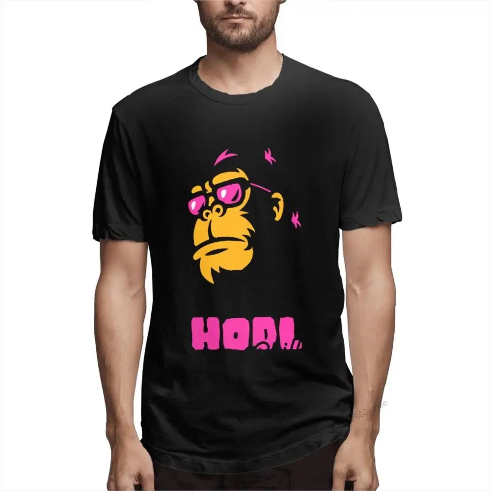 

Summer Fashion FEG Hodl And Chill-Men's T-Shirt Leisure Short Sleeve Crew Neck Streetwear Cotton Original Clothing