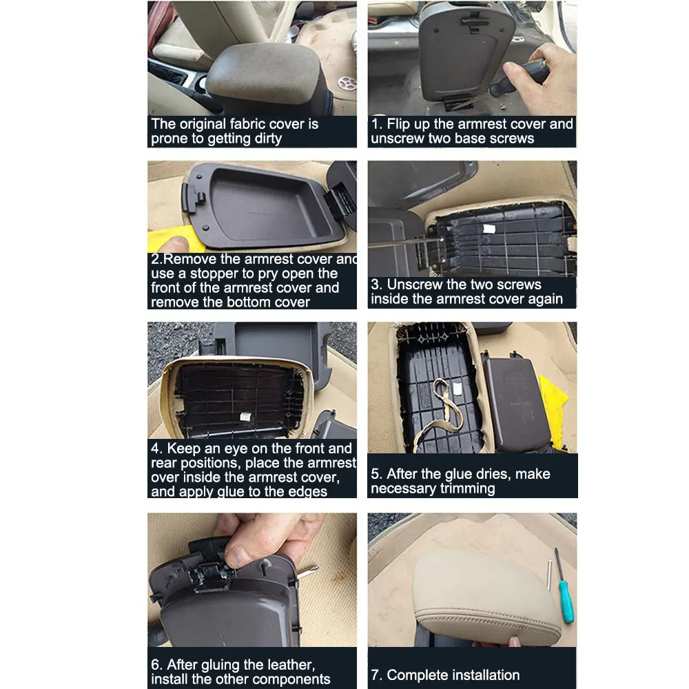 DEYTOP Copertura per bracciolo della console per Toyota Camry 2012-2017