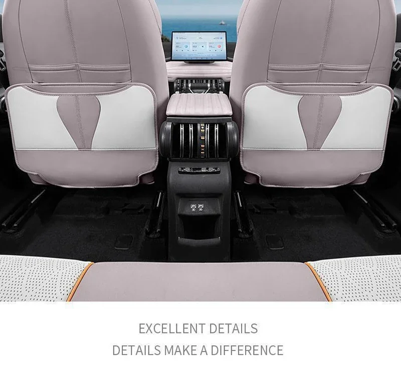 For BYD Yuan Plus Atto 3 2022-2025 Car Seat Back Anti Kick Protector Pad Leather Anti Dirty Protection Mat Interior Accessories