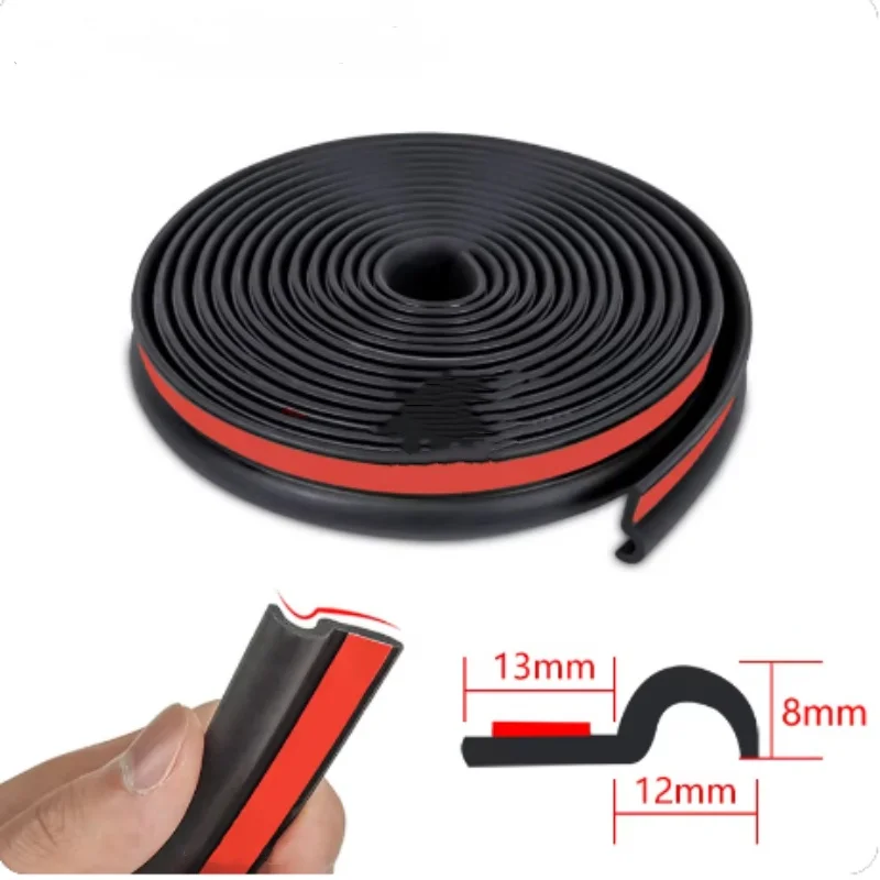 Z Type car door seal strip 25mm universal auto A/B/C-Pillar rubber seals for noise insulation dustproof