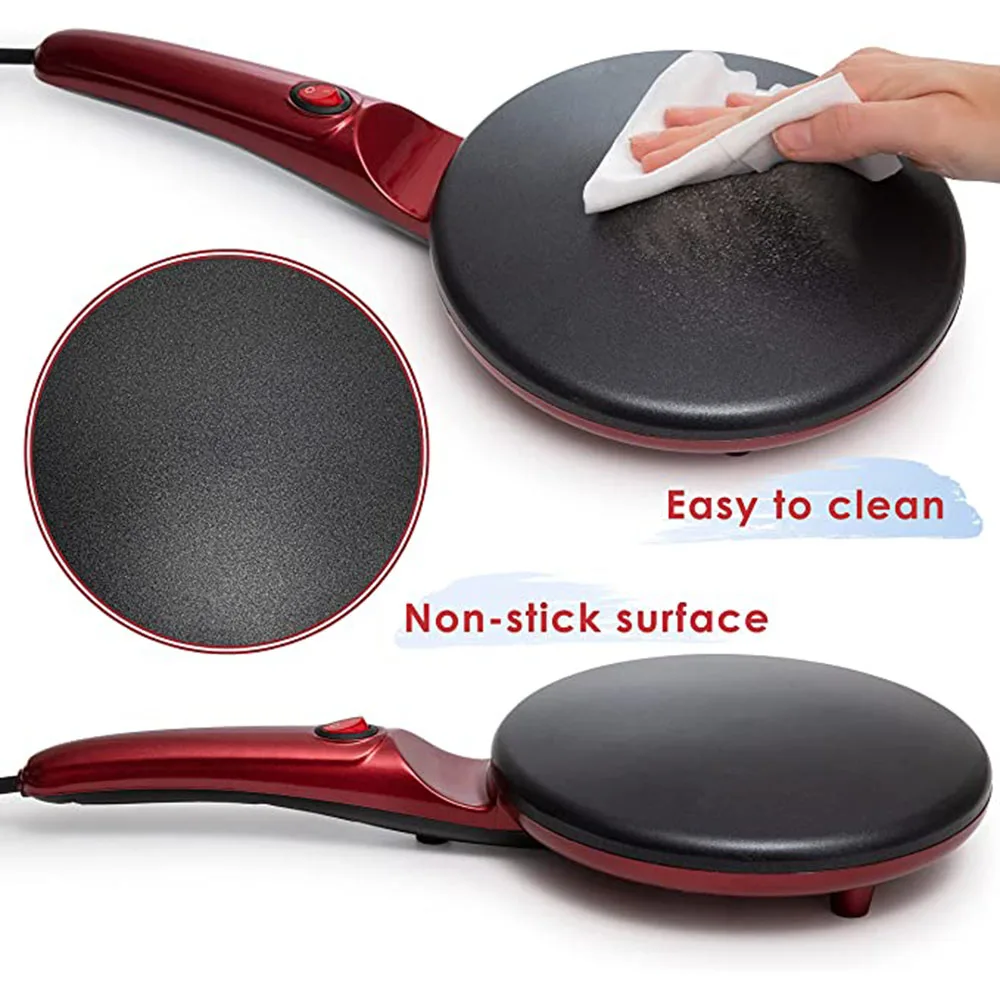 110V 220V Household Non-stick Pancake Machine Electric Crepe Baking Pan  Instant Heating Spring roll Pastry Frying Grilling Plate