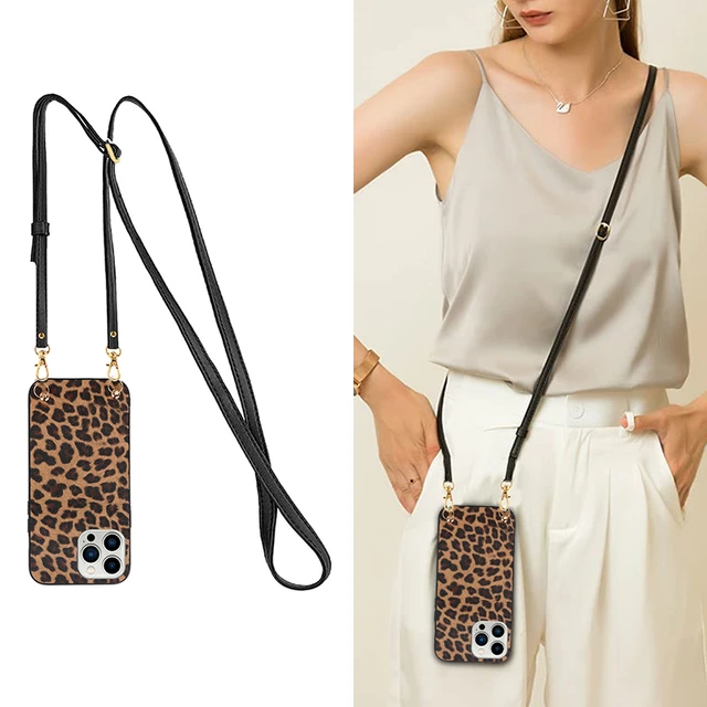 Amber Leopard Crossbody Necklace Cord Lanyard silicone case for iphone 12  Pro Max MiNi 11 Pro Max XR X XS Max 7 8 plus SE 2020 - AliExpress