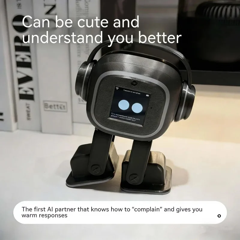 AI Interactive Desktop Mini Robot, Multilingual Smart Chat Companion, Dancing Robot with Rechargeable Skateboard, Creative 5