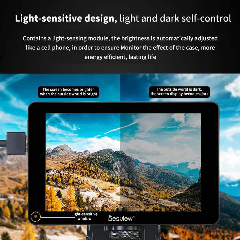 Desview R7 R7S Ii 4K Monitor 7 Inch 3D-Lut Touchscreen Field Monitor SDI HDMI-Compatible 2600Nits HDR DSLR