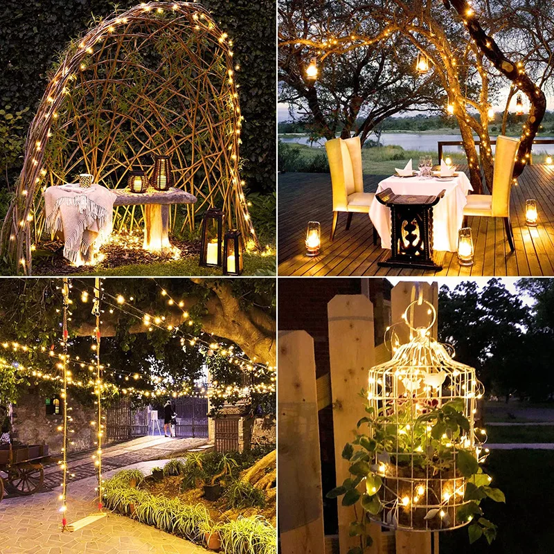 Enchanting LED Solar Fairy String Lights - Outdoor & Indoor Decorative Wire Garland