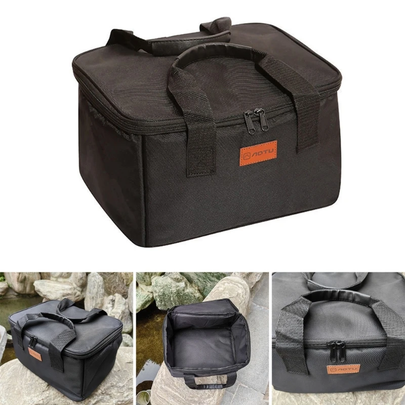 Outdoor Camping Cookware Bag BBQ Grills Storage Bag Picnic Tableware Organizers Gas Stove Pot Portable Carrying