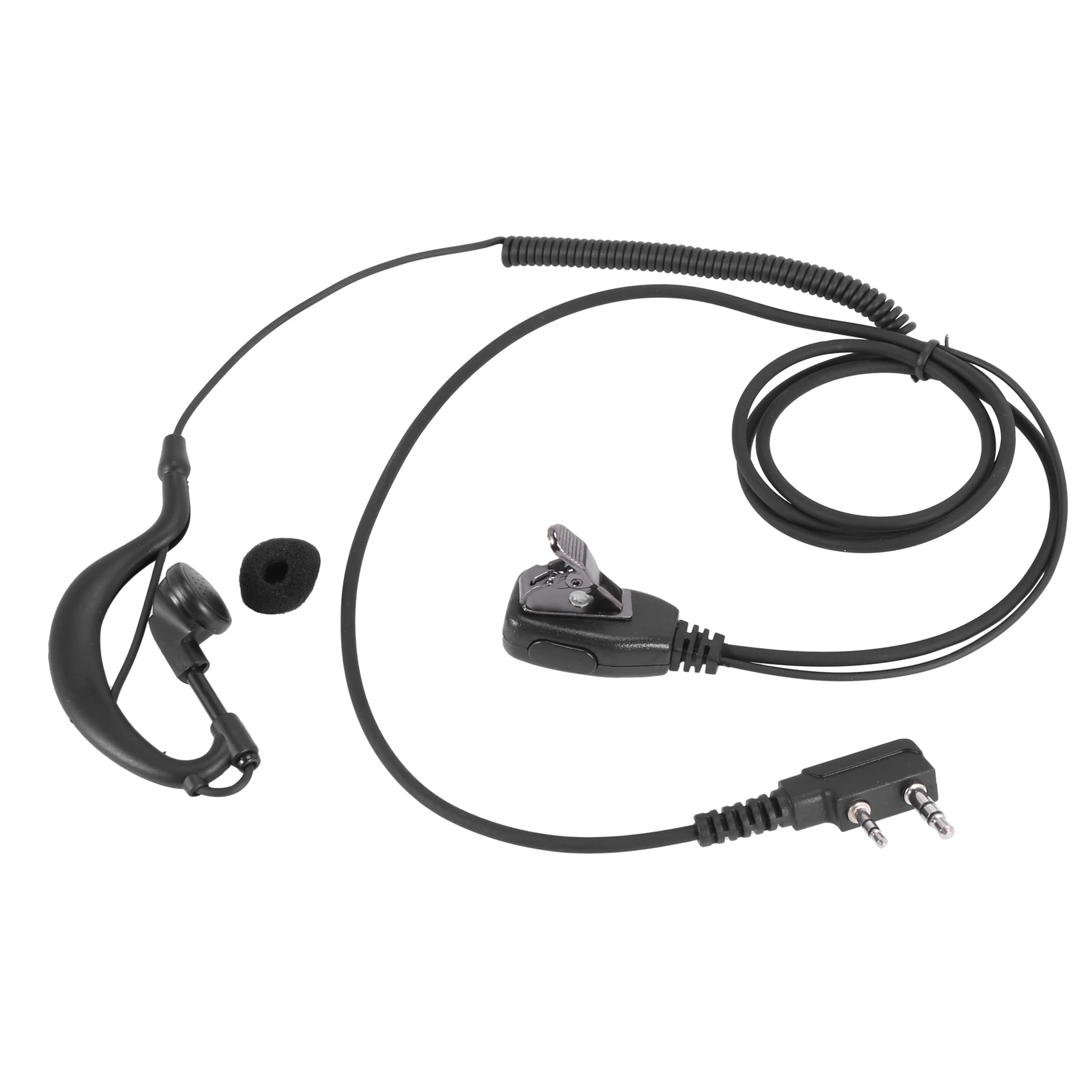 

2-контактный G-образный наушник PTT MIC, гарнитура с ушным крючком для радио