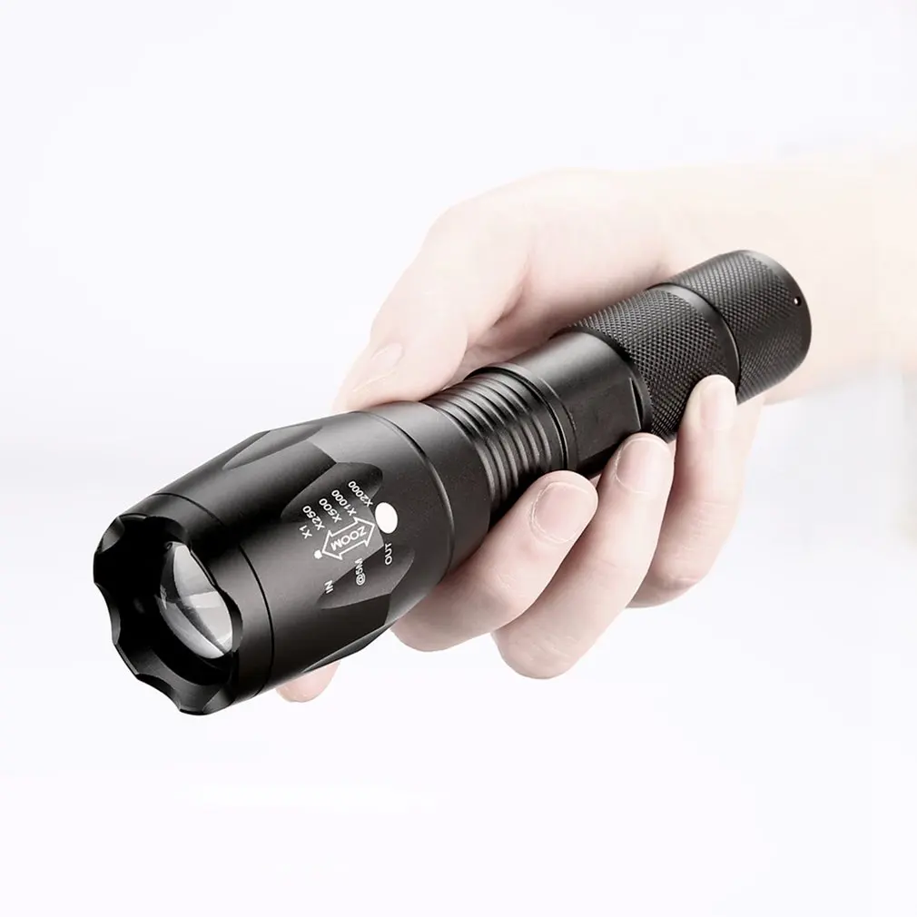 Hot 10000 Lumen Led Flashlight T6 / L2 Ultra Bright Flashlight 5 Modes Zoomable Tactical Flashlights Outdoor Camping Flash Light