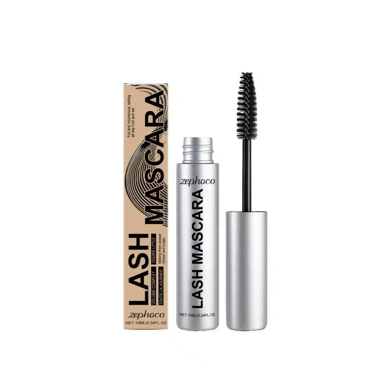 Lash Mascara Volumizing Extension Quick-Drying Waterproof Long-Lasting Curl Enhances Natural Lashes Black Fiber Mascaras Makeup_voghion.com