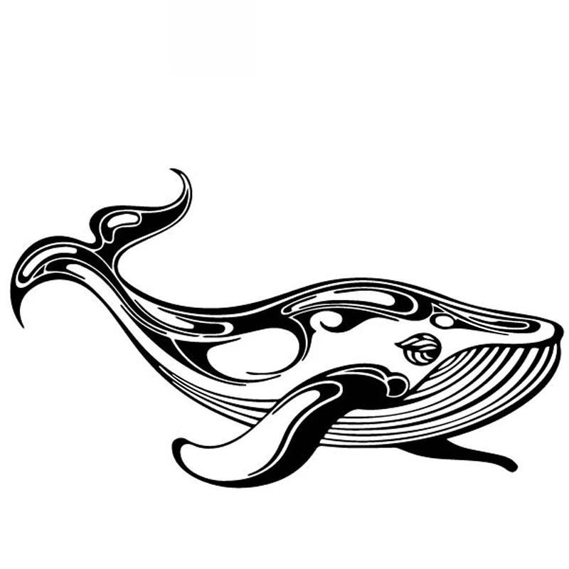 

Cute Whale Animal Sticker High Quality Car Window Decoration Personality Pvc Waterproof Decal Black/white, 19cm*11cm