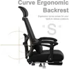 Ergonomic Office Chair Footrest Home Office Desk Chair with Headrest and Backrest 90 135 Adjustable Mesh Computer Desk Chair 4