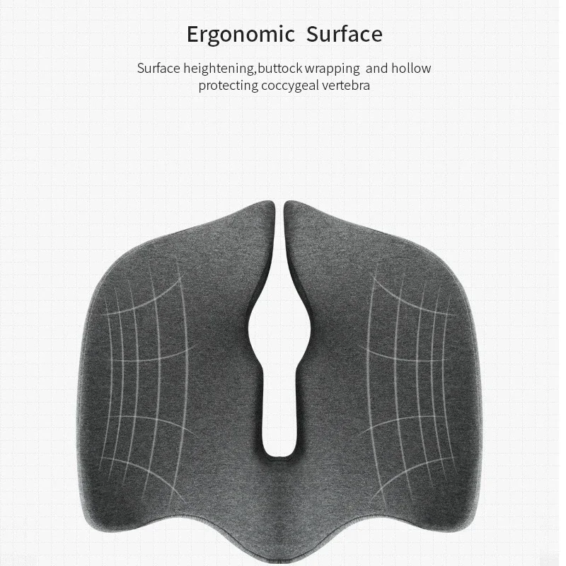 Chair Cushion Sitting Cushion Memory Foam Buttock Pad Orthopedic Pillow for Sitting Gamer Chair Coccydynia Sciatica Pad 4