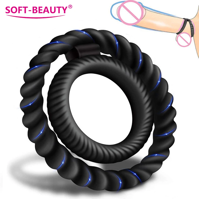 Penis Ring Penis Ring Silicone Semen Lock Ring Delay Ejaculation Sex Toys For Men Couples