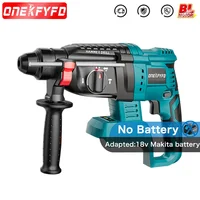 Cordless Electric Drill Rotary Hammer Drill Demolition Rechargeable Hammer Power Tool for Makita 18V Battery (No Battery) 1