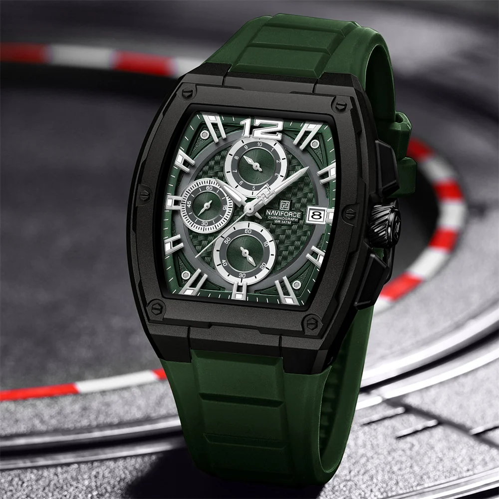 海外転勤の為9/4まで販売 ノード  トリプルペダル 新品 NAVIFORCE Men Watch Sport Top Brand Luxury Auto Date