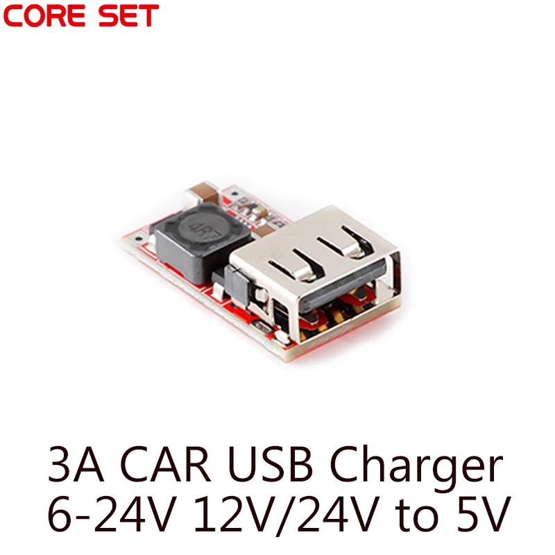 6-24V 24V 12V to 5V USB Step Down Buck Module DC-DC Converter Phone Charger Car Power Supply