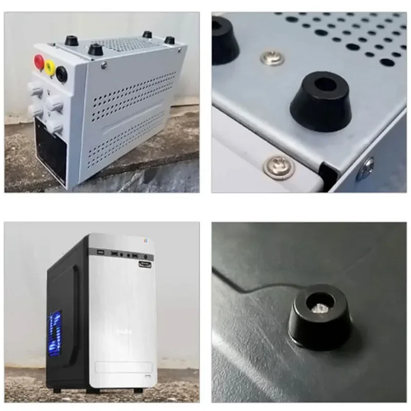 Table Foot Pad Black Foot Pad Rubber Tips Table Box Speaker Furniture Leg Shock Stand Absorber Non-slip With Gasket table foot pad table leg tips