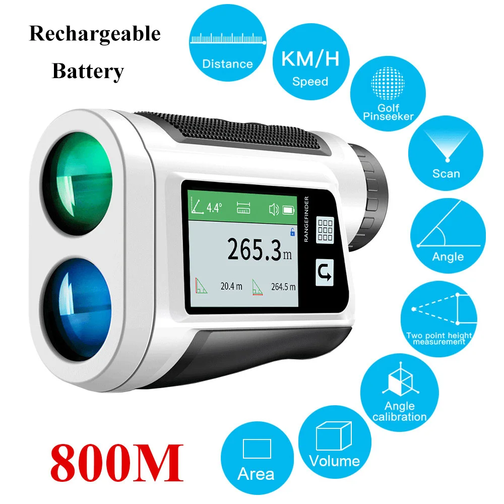 Laser Rangefinder 600M 800M 1500M Monocular Telescope for Golf Hunting Range Finder Distance Meter Tool