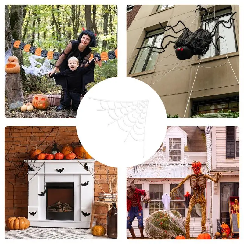 Halloween Spider Web Decorations Halloween Decorations Outdoor Spooky Triangular Spider Web Party
