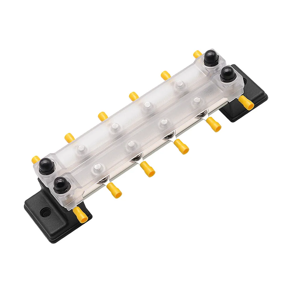 

Car RV 4-way double-row busbar with PC dust cover + OT terminal