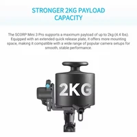 FeiyuTech SCORP Mini-3-Pro Gimbal Stabilizer for Camera Mirrorless/Compact/Action Cameras,Smartphone,18m AI Tracking,4.4lbs Payl - Image 3