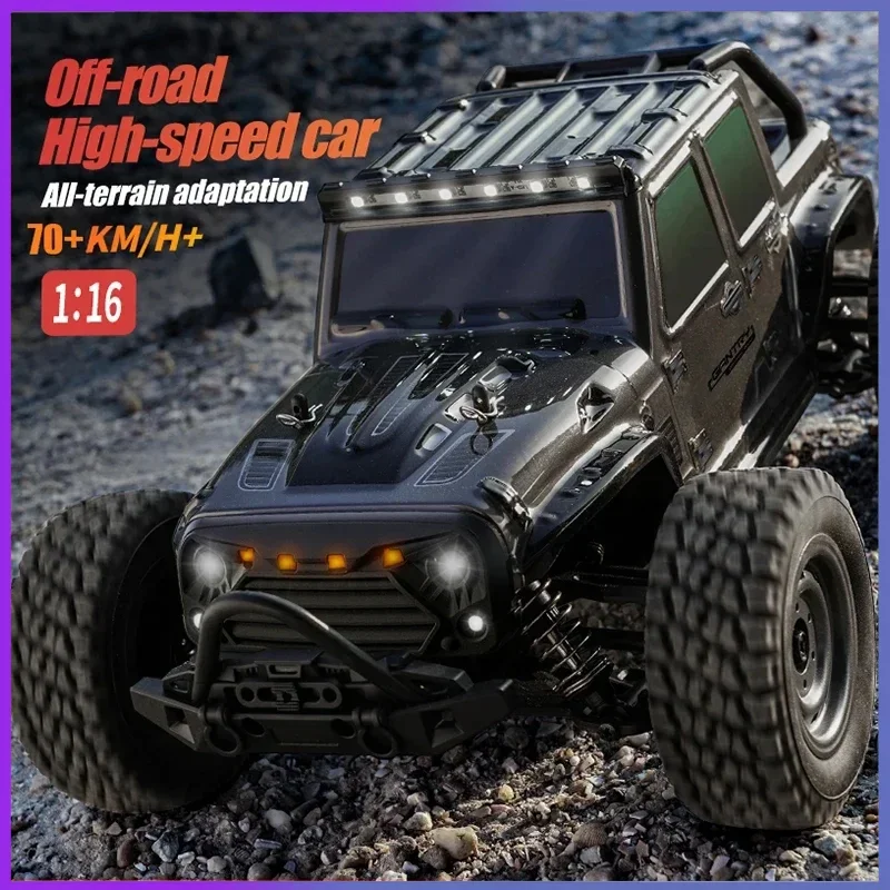 Rc Cars 16103Pro 50km/h Or 75km/h With LED 1/16 Brushless Moter 4WD Off Road 4x4 High Speed Drift Monster Truck Kids Toys Gift 2