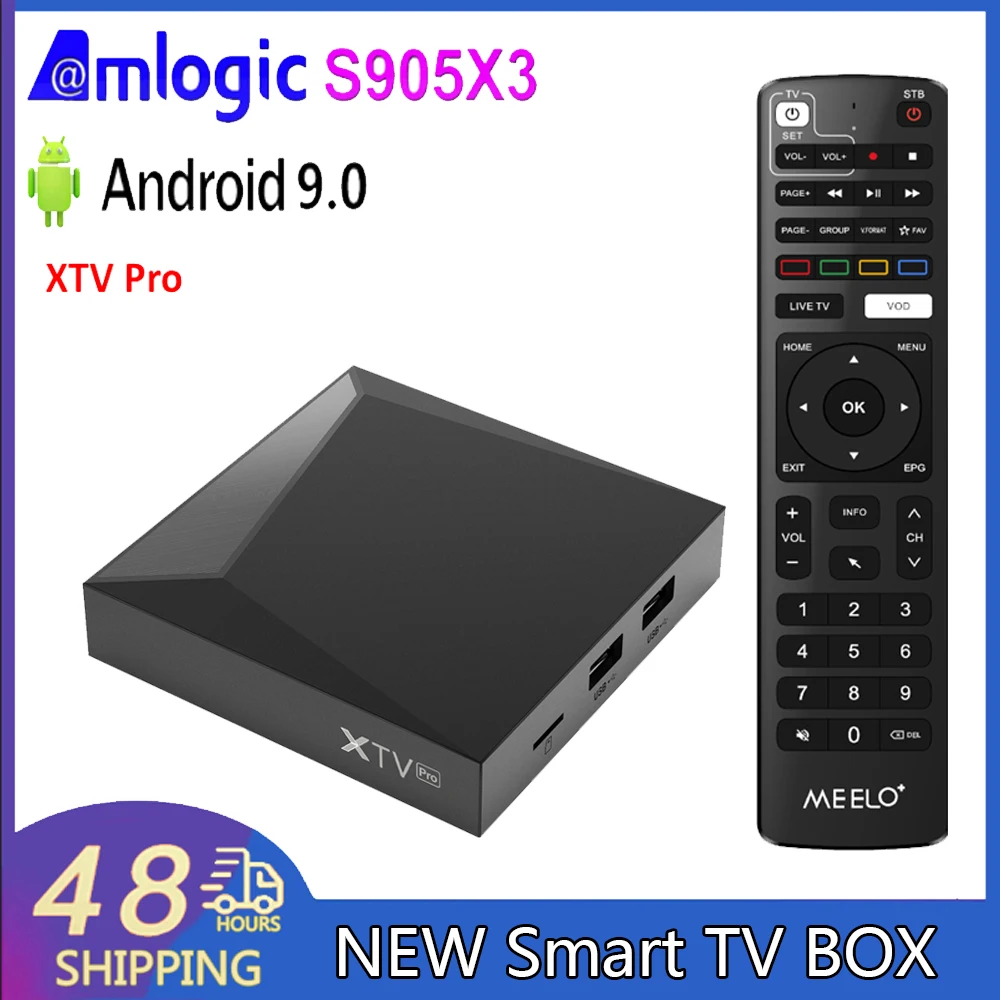 Xtv Pro Smart Tv Box Amlogic S905X3 Ddr4 4K 8K Lan 1000M Nuovissimo Tv Box 2.4G/5G Dual Wifi Bt4.0 Set Top Box