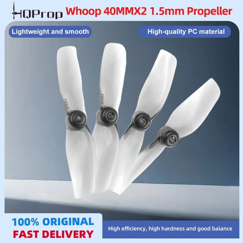 Hélices 40mm 2 pales pour drones FPV micro - Lot de 2 paires