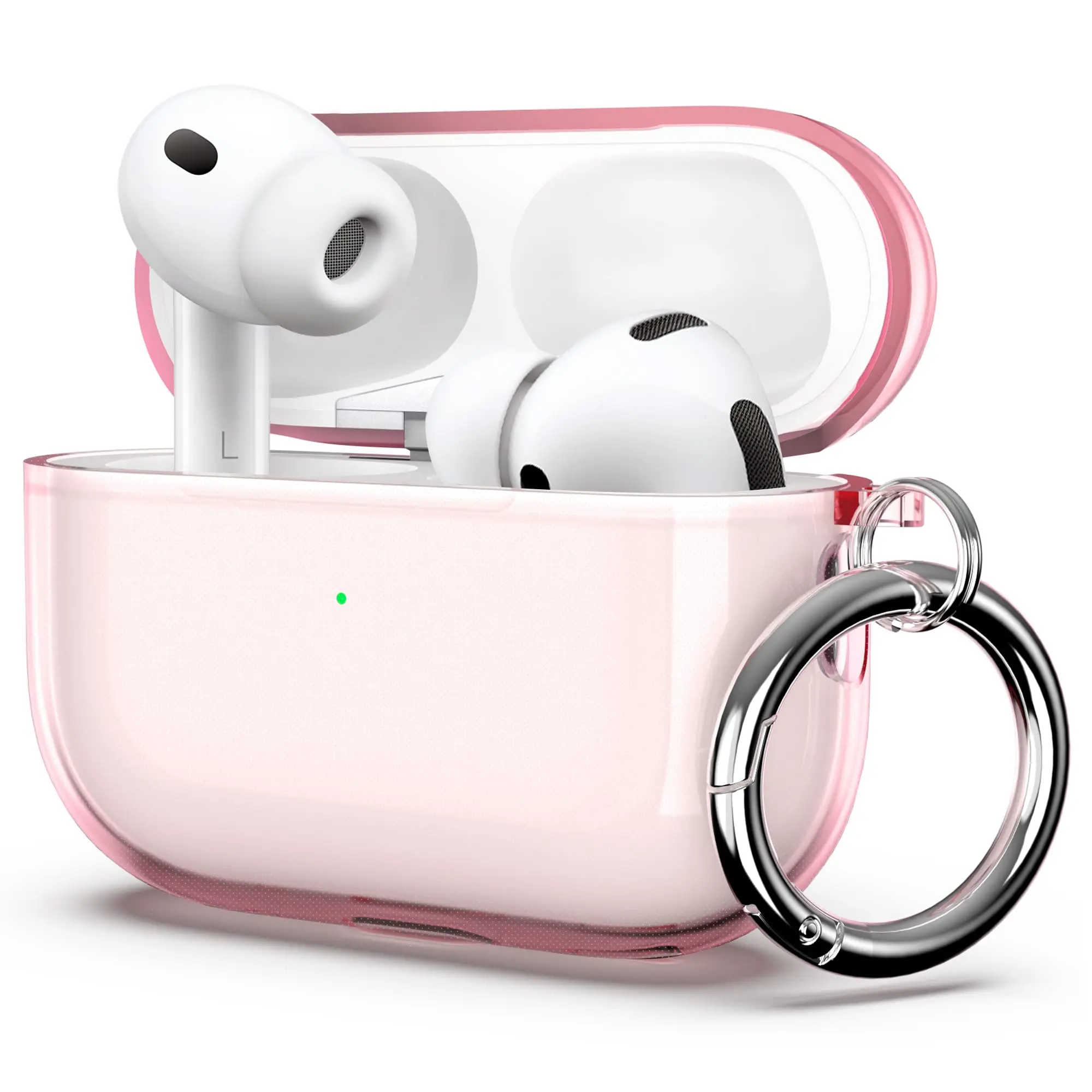 (Klarrosa) Für AirPods Pro 3 Kopfhörerhülle Zubehör für AirPods Pro 3. Generation Schutzhülle 2026 mit Schlüsselanhänger