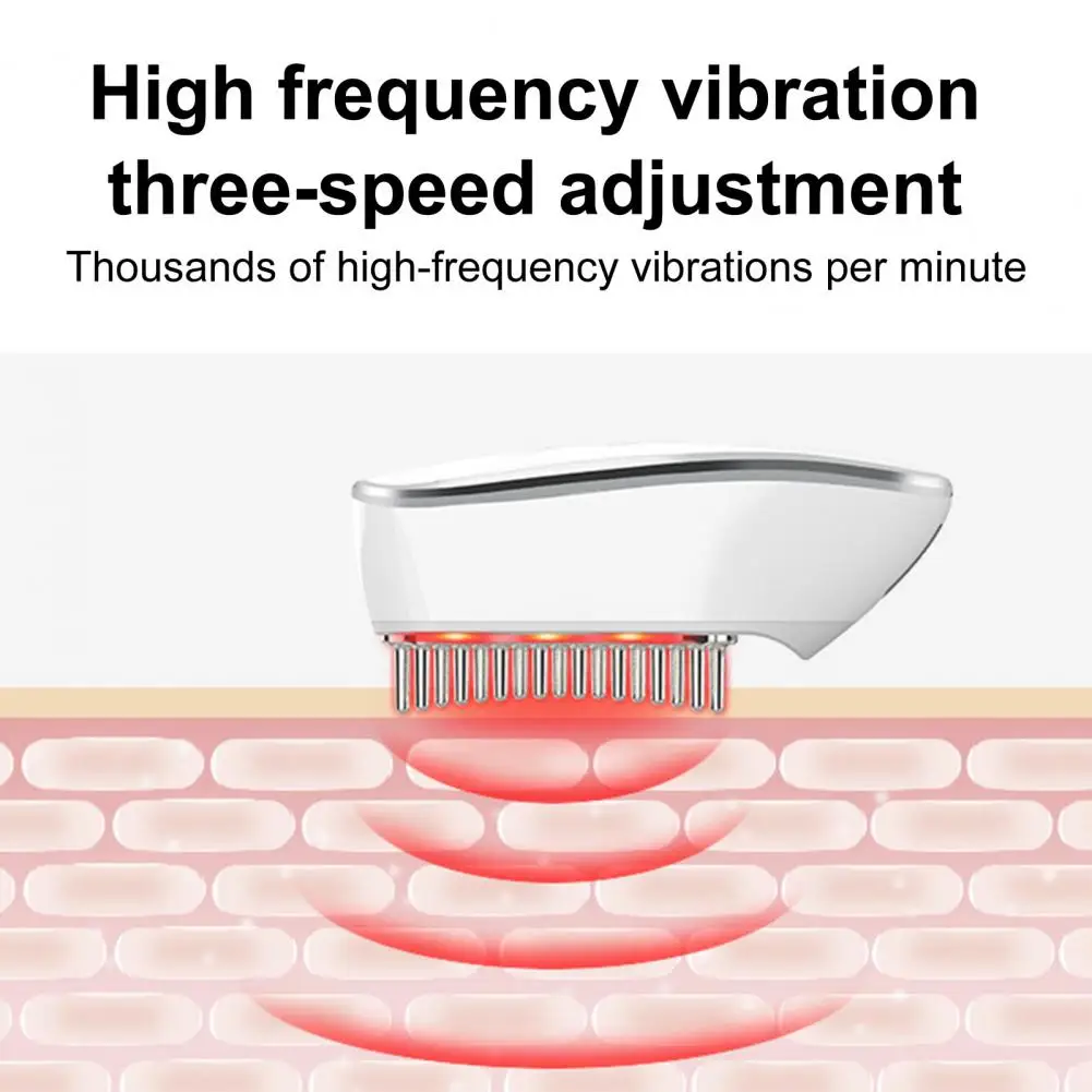 Scalp Massager Brush Microcurrent Electric Scalp Massage Head Scratcher Hair Oil Applicator Multi-Functional Care Comb