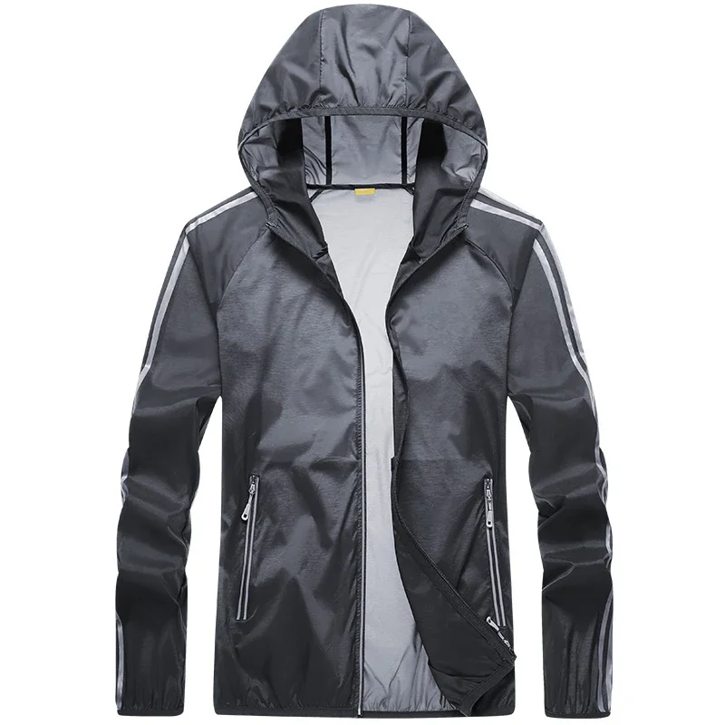 Men Summer Ultrathin Ultralight Camping Jacket UV400 Protection Quick Dry Reflective Cycling Running Windbreake Coat