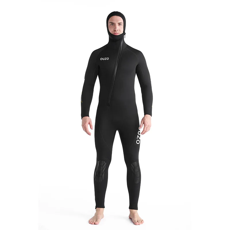 

5MM Neoprene Wetsuit Men's One-piece Hoods Swimwear Thick Warm Diving Suit Woman's Winter Swimsuits Surf Snorkeling Clothing