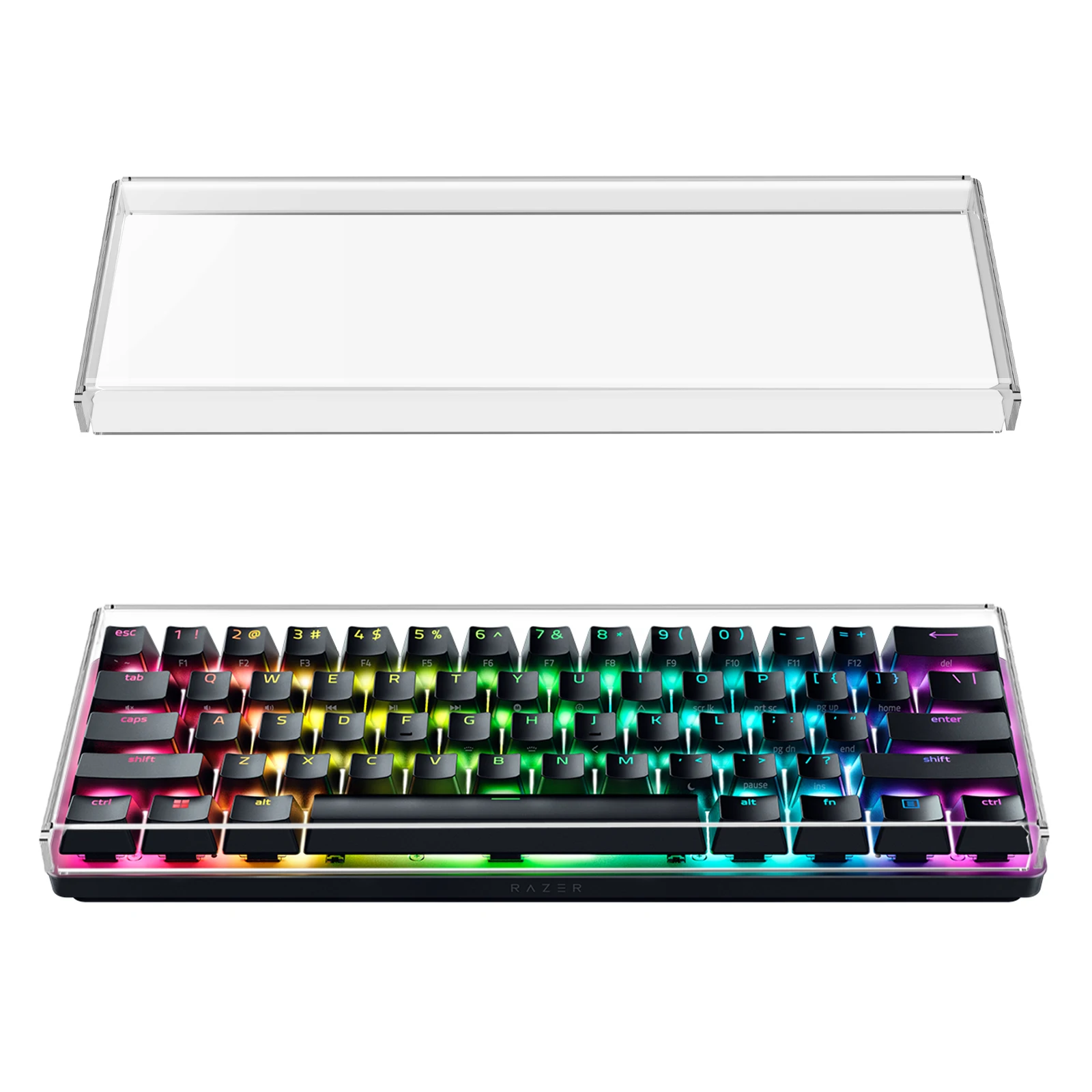 Cover Antipolvere Per Tastiera In Acrilico Premium Geekria Per Tastiera Compatta 61 Tasti 60% Compatibile Con Razer Huntsman Mini 60% Gaming