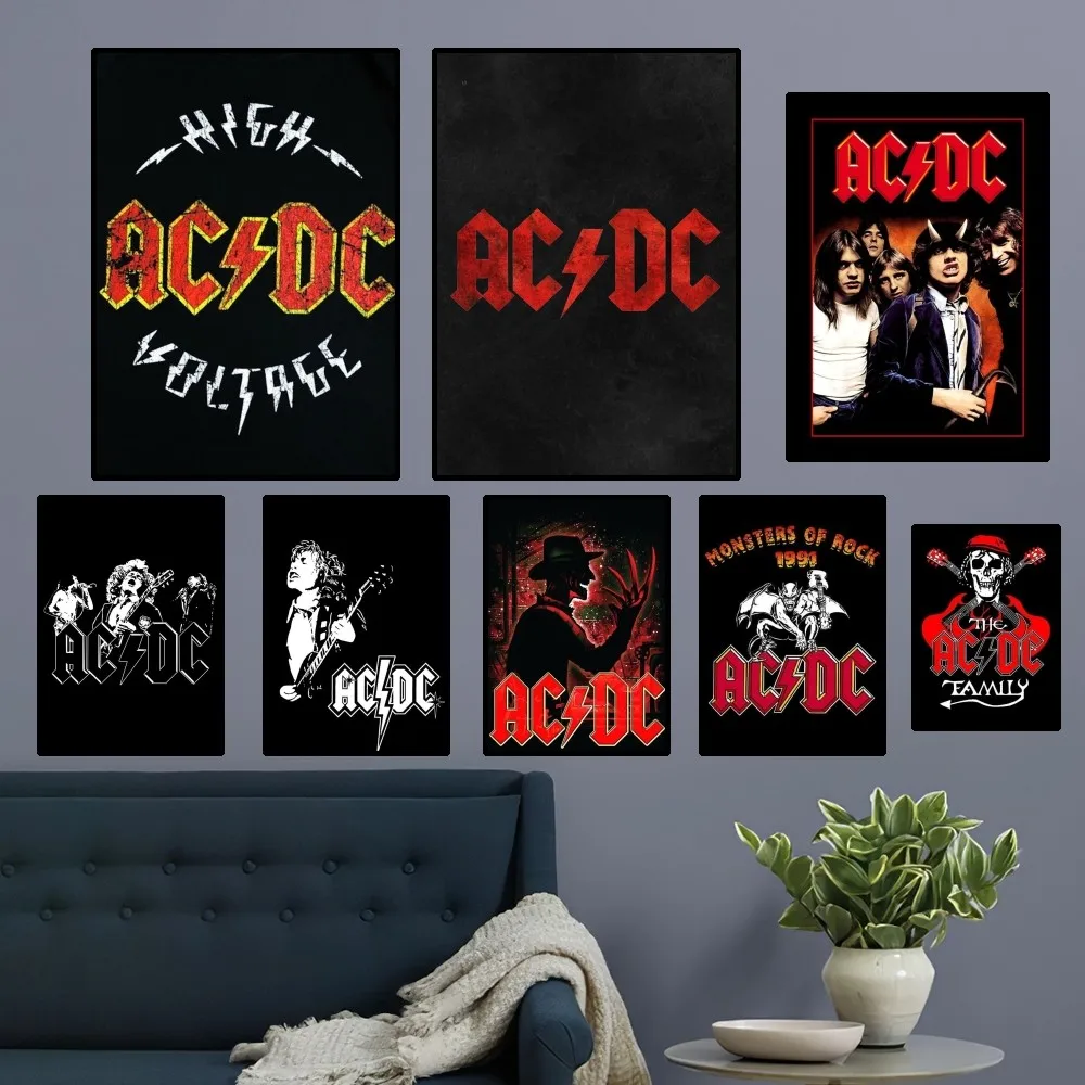Band Acdc-Ac-Dc Poster Home Room Decor Estetica Art Wall Painting Stickers